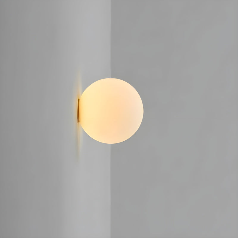 Lunaris Wandlamp – Rond Matglas met Scandinavisch Japandi Design