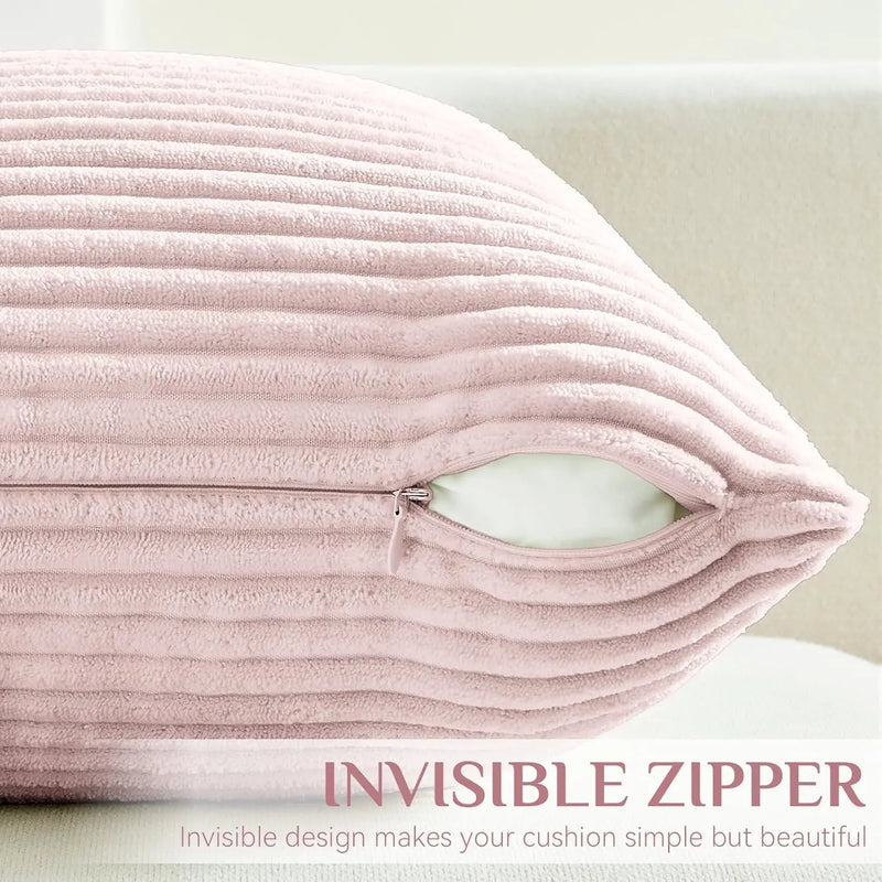Varevyn Sierkussenhoes – Gestreept Corduroy met Zachte Textuur
