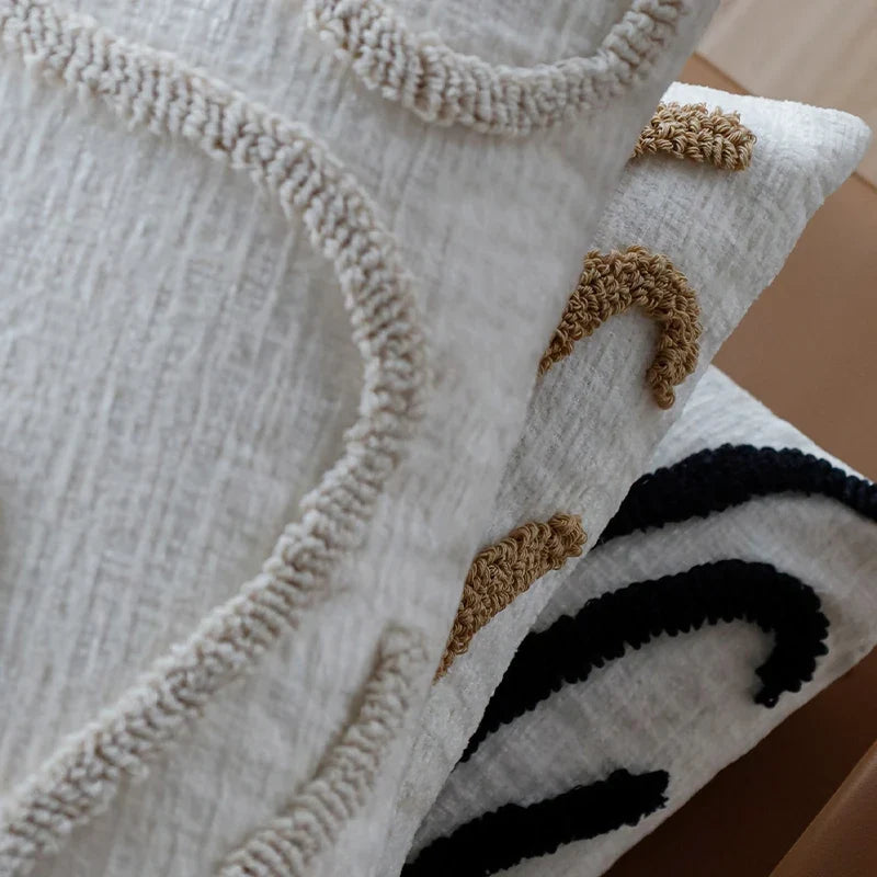 Marvion Sierkussen – Chenille Design met Geometrische Lijnen