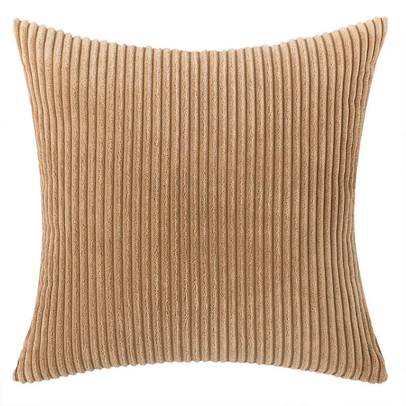 Varevyn Sierkussenhoes – Gestreept Corduroy met Zachte Textuur