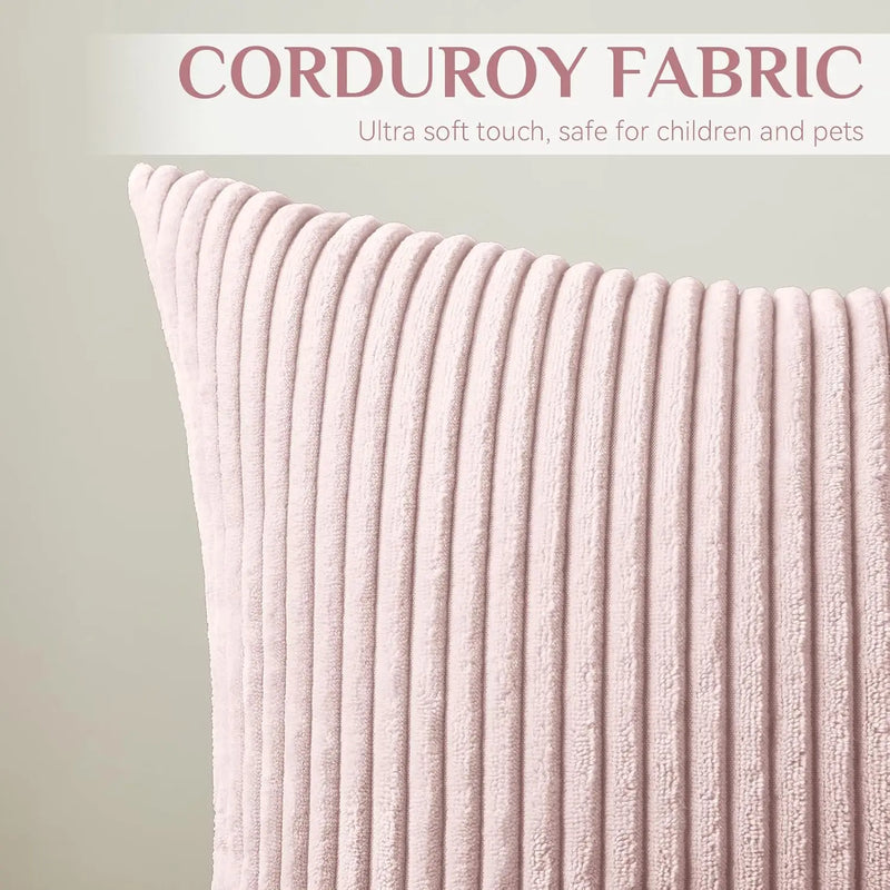 Varevyn Sierkussenhoes – Gestreept Corduroy met Zachte Textuur