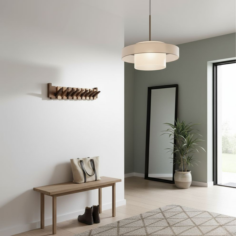 Arvesso Wandgarderobe – Houten Design met Piano-geïnspireerde Haken