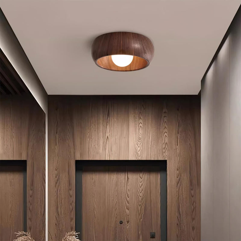Elvienne Plafondlamp – Minimalistisch Houtdesign met LED Verlichting