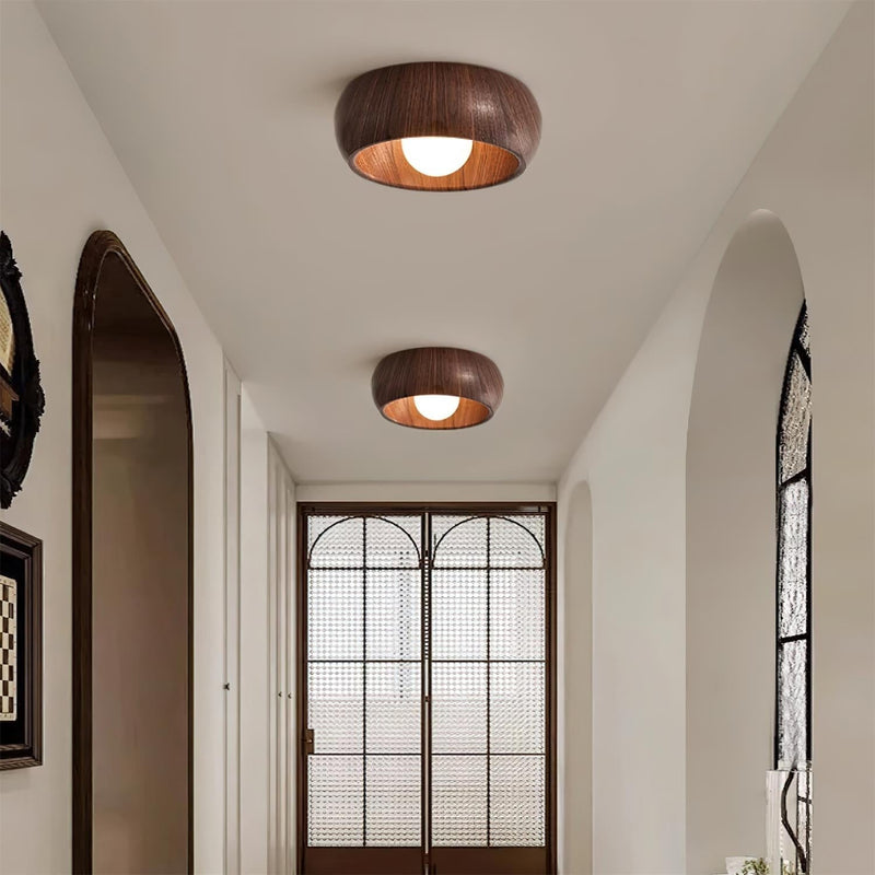 Elvienne Plafondlamp – Minimalistisch Houtdesign met LED Verlichting
