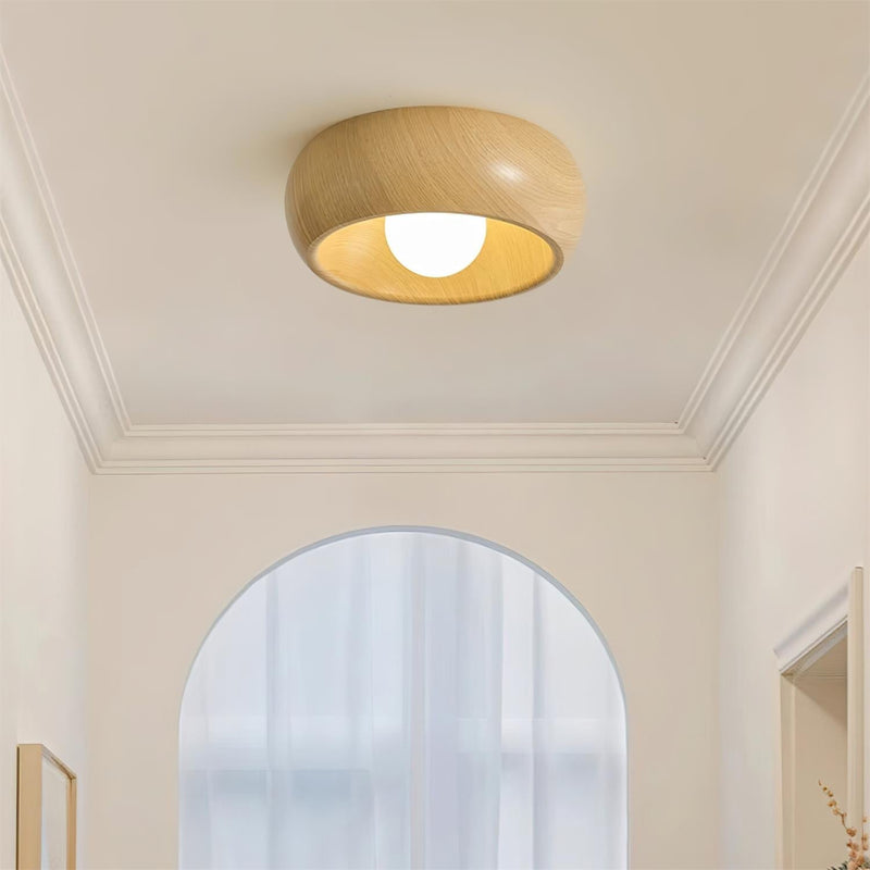 Elvienne Plafondlamp – Minimalistisch Houtdesign met LED Verlichting