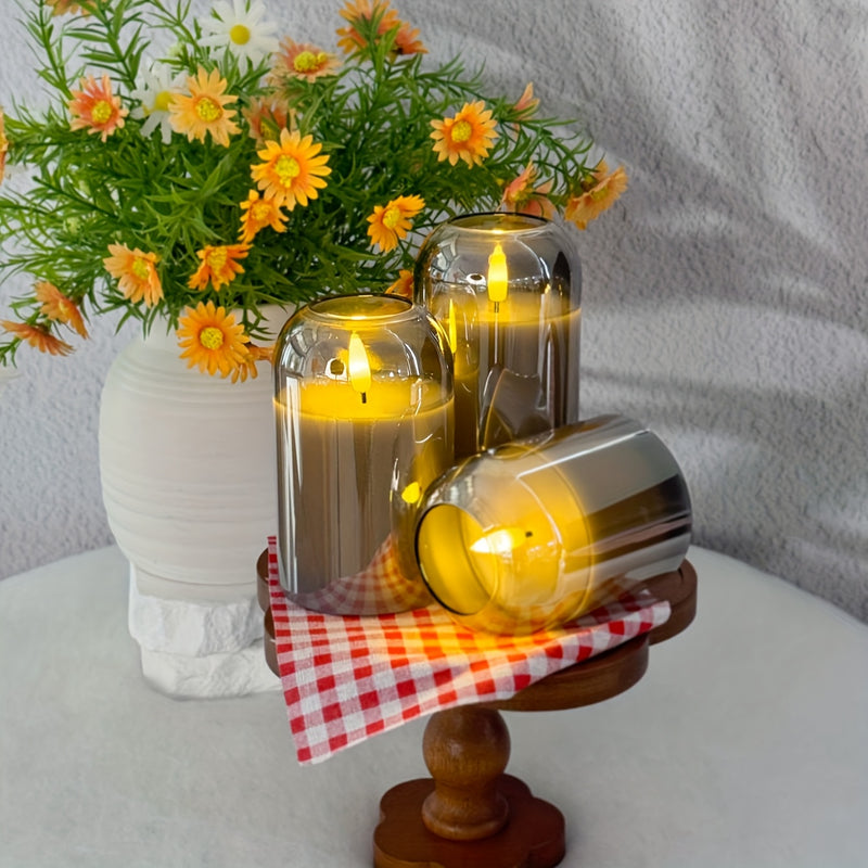 Velmira LED Kaarsen – Set van 3 met 3D-Wick Effect