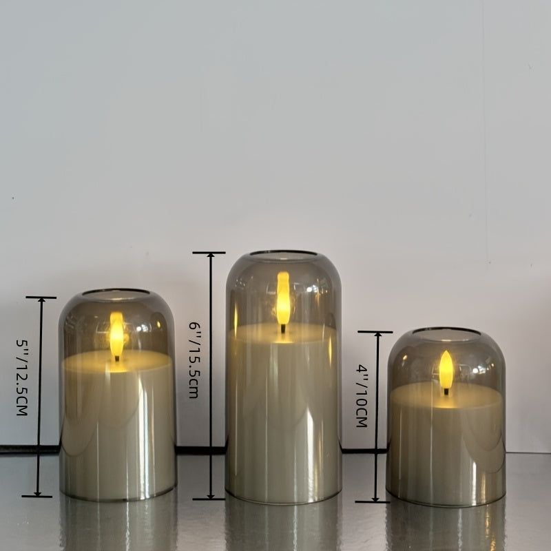 Velmira LED Kaarsen – Set van 3 met 3D-Wick Effect
