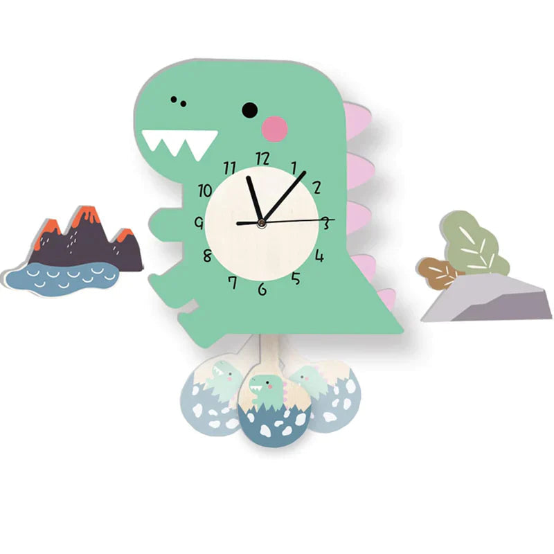 Mirello Kinderwandklok – Dieren Design voor Spelenderwijs Leren