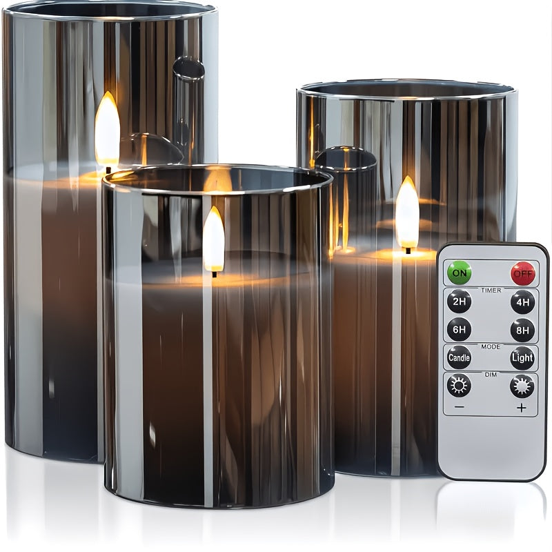 Lunavelle LED Kaarsen – Set van 3 met Realistisch Flikkerlicht en Timer