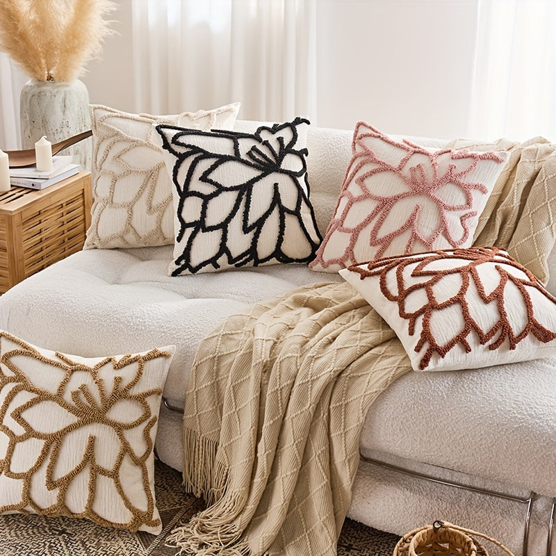 Elvoria Sierkussenhoezen – 2-Pack met Tufted Rozenborduurwerk