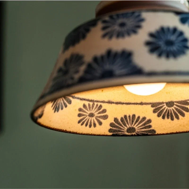 Floravyn Hanglamp – Keramiekdesign met Bloemmotief