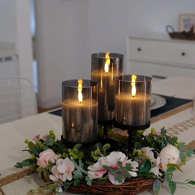 Lunavelle LED Kaarsen – Set van 3 met Realistisch Flikkerlicht en Timer