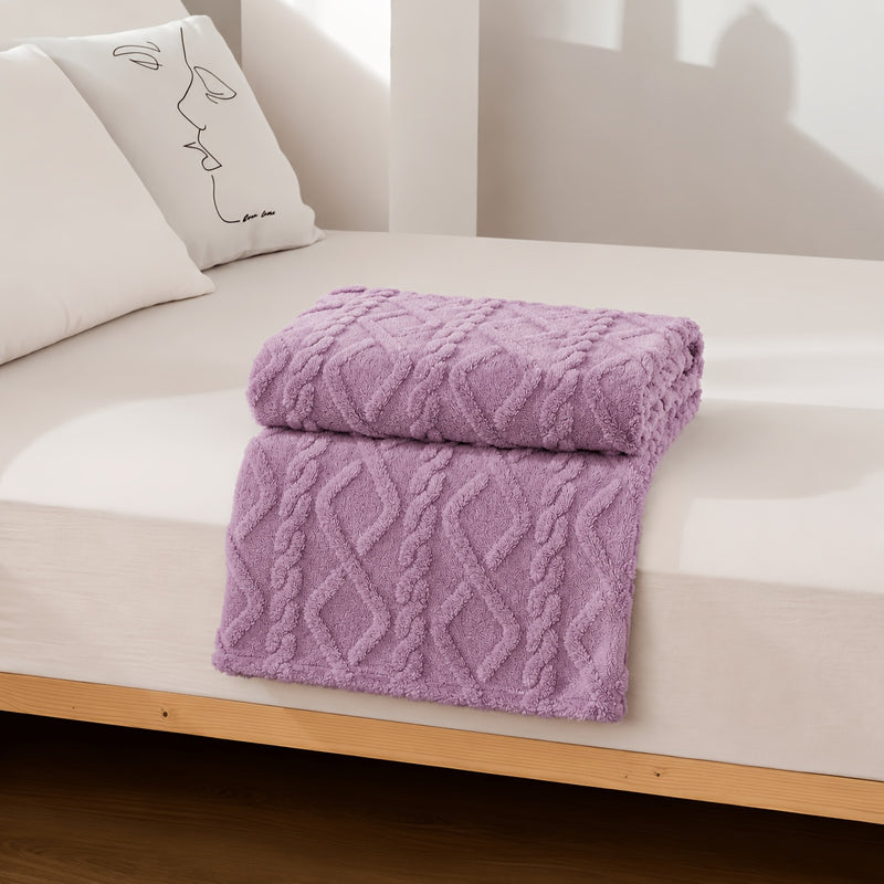 Sorvane Plaid – Gebreid Reliëfdesign voor Warmte