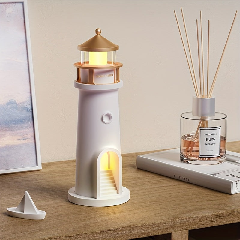 Decoratieve Vuurtoren Tafellamp met Instelbaar Licht voor Interieur