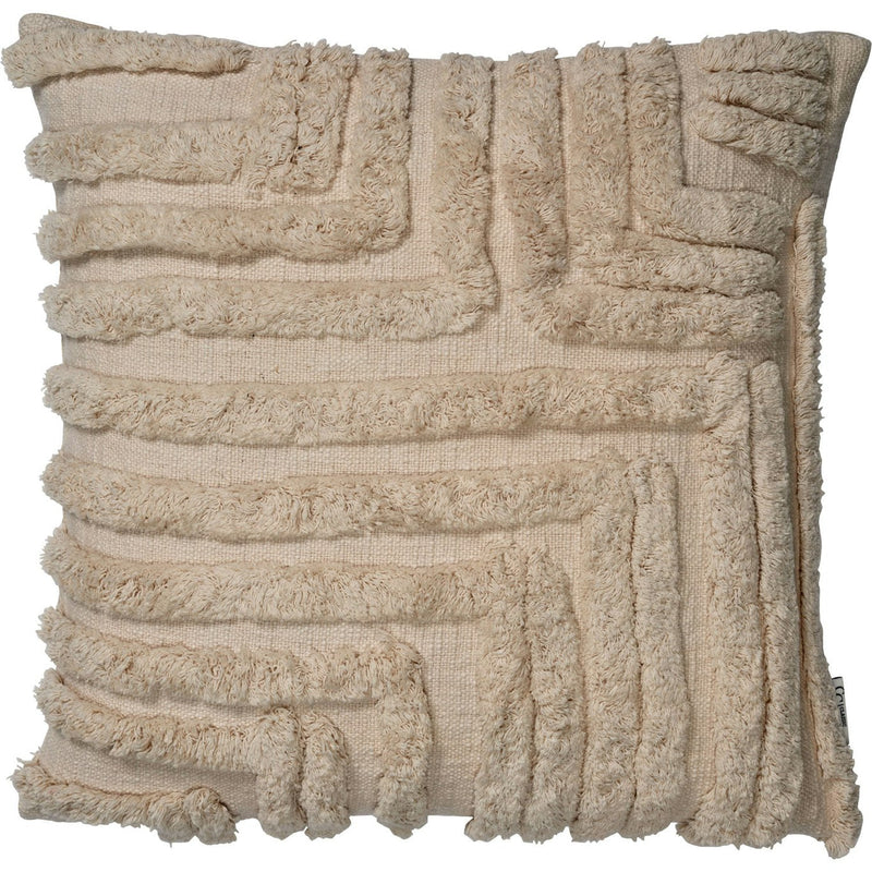 OCS - Beige Sierkussen met Textuur en Kwastjes