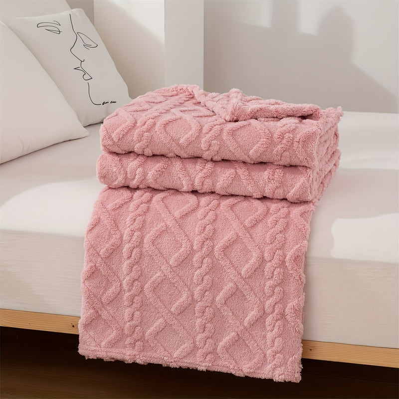 Sorvane Plaid – Gebreid Reliëfdesign voor Warmte