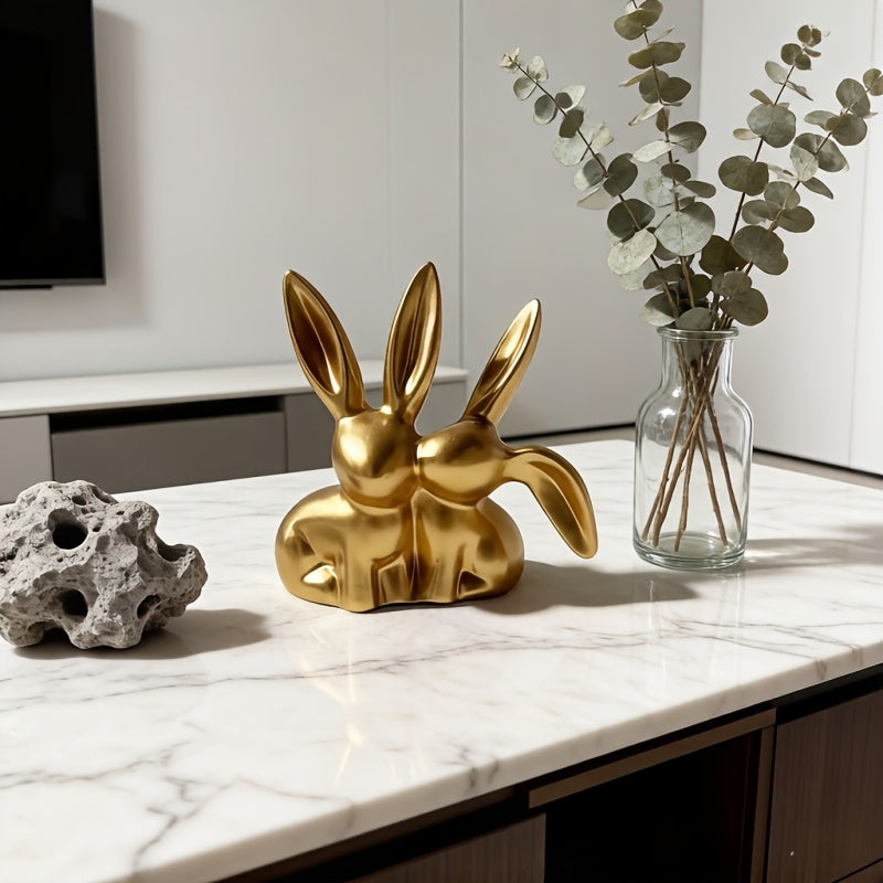 Averelle Konijnenbeeldje – Goudkleurige Sculptuur