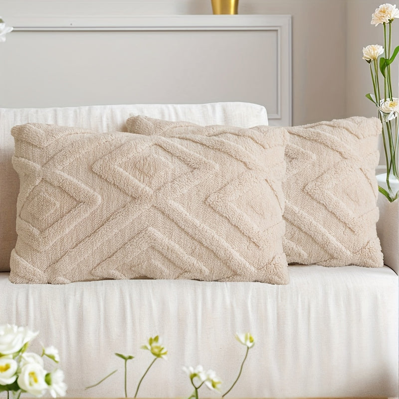 Averelle Sierkussenhoezen – Boho Jacquard met Geometrisch Patroon