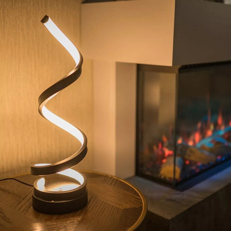 Solviera Tafellamp – Spiraalvormig Ontwerp met Warm Licht