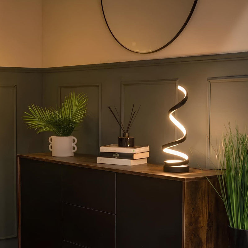 Solviera Tafellamp – Spiraalvormig Ontwerp met Warm Licht