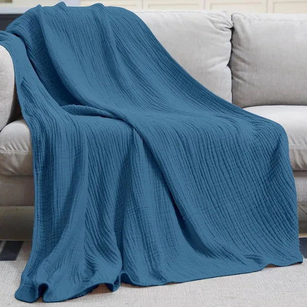 Mavellin Mousseline Plaid – Ademend Design voor Elk Seizoen